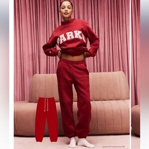 Parke Valentine’s Crimson drawstring unisex Sweatpants